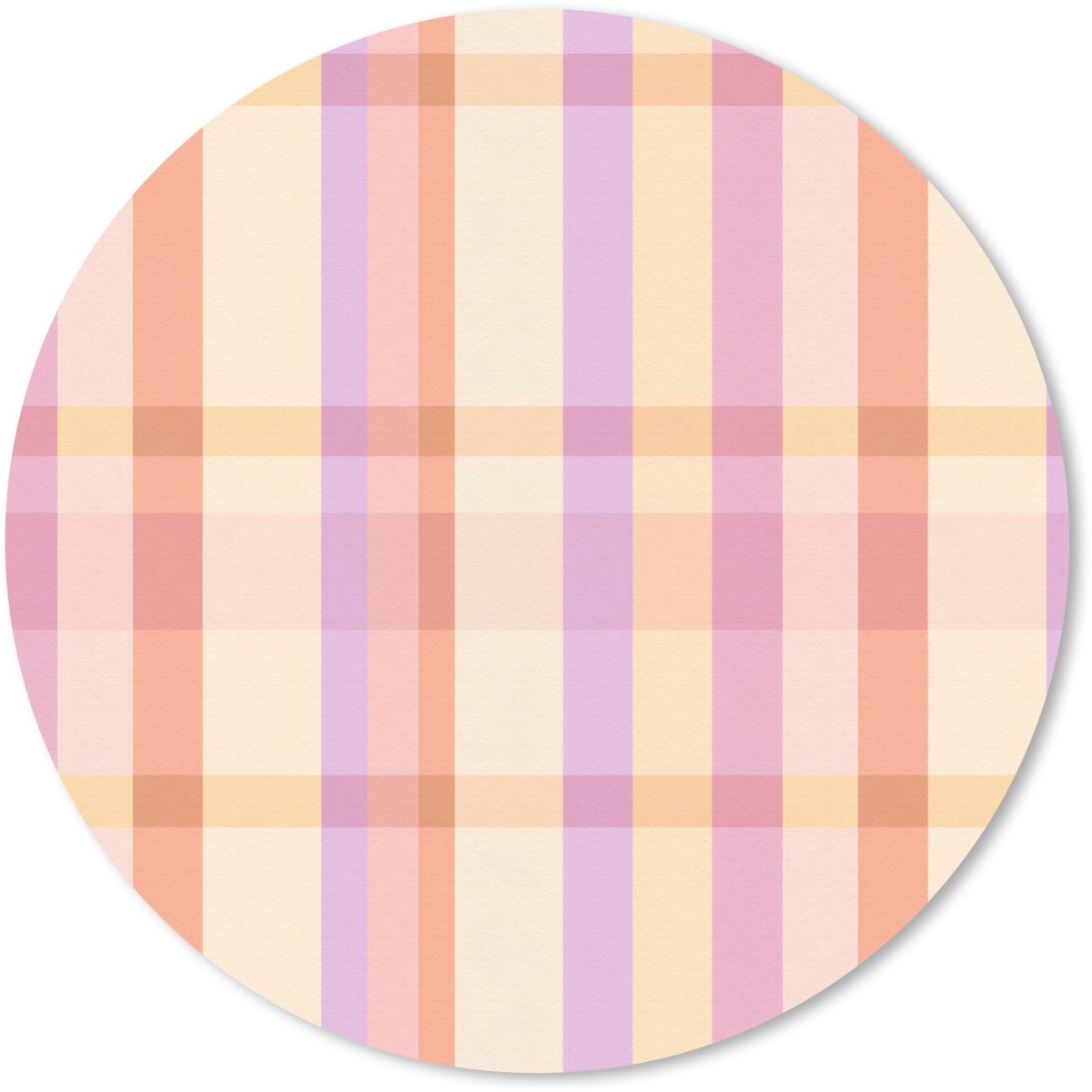 Muismat rond 30x30 cm - Mousepad Pastel - uitpatroon - Geometrisch - Ronde muismatten