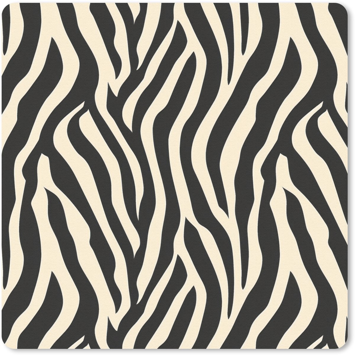 Muismat 30x30 cm - Mousepad Zebra - Print - Klassiek - Zwart - Muismatten