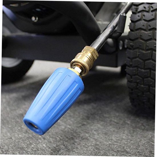 Draaibare turbine spuitmond 4000 PSI - Blauw, voor beton, auto’s, tuinen van Merkloos	 — afbeelding 4