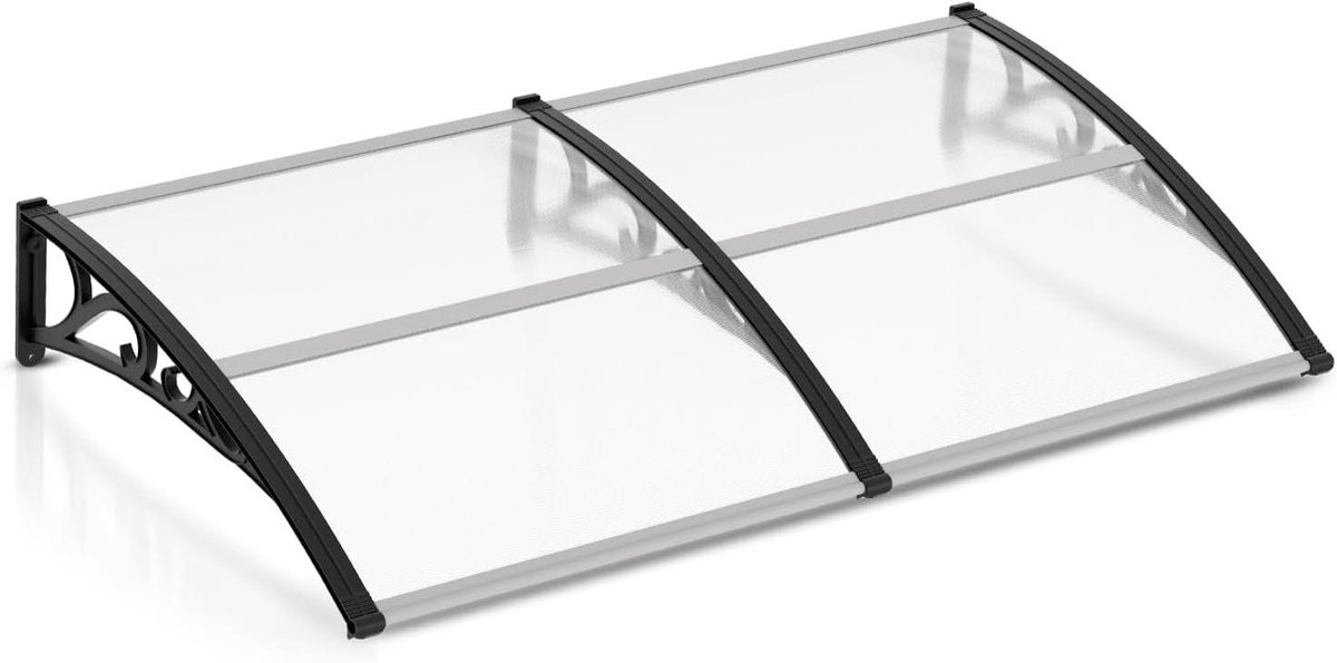 Voordeur Luifel - Regenkap Overkapping - Bescherming tegen Weer - Extreem Weerbestendig - 200x100 cm - Transparant