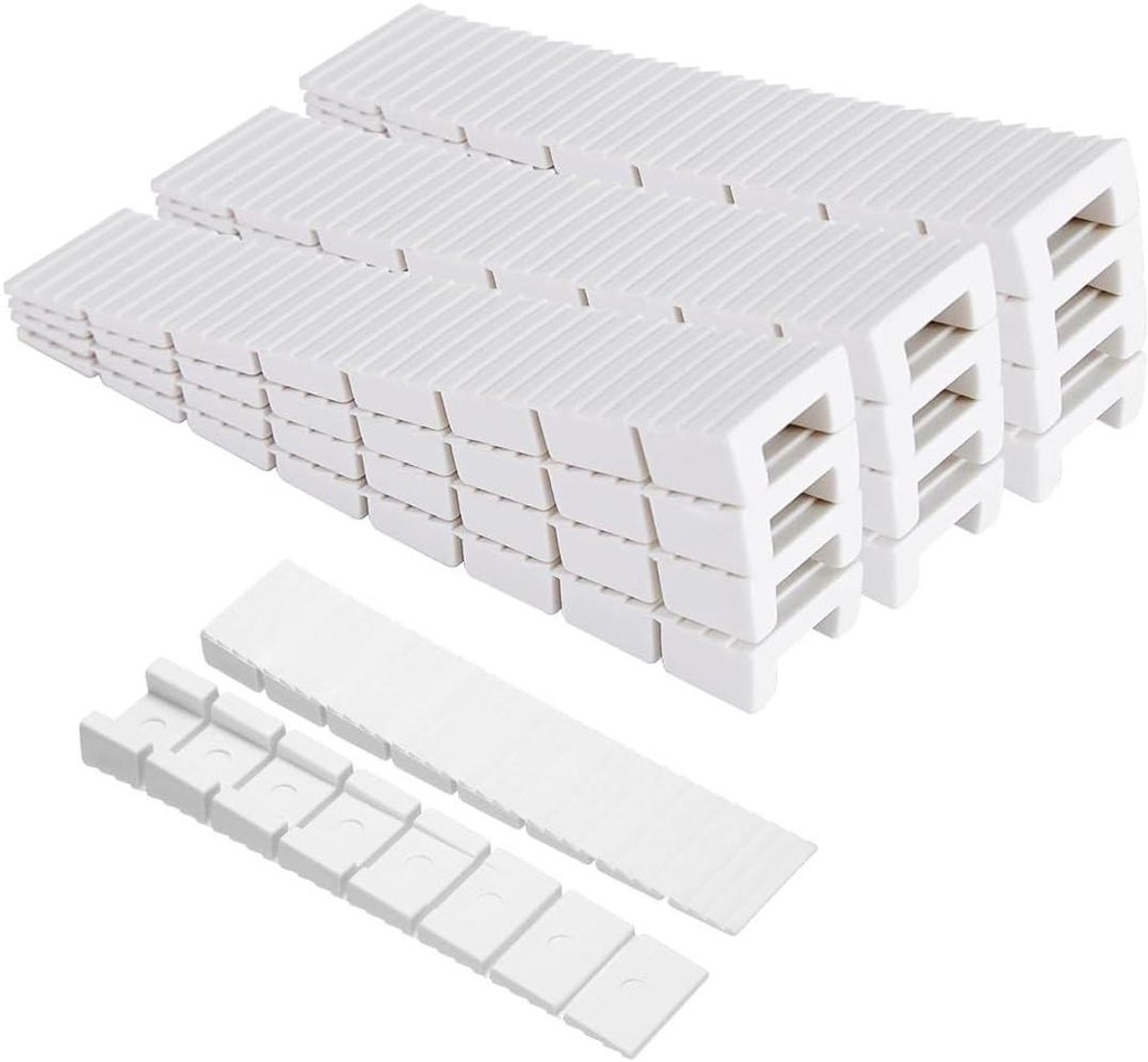 Meubelwiggen - Nivelleringswiggen - Oneffenheden Opvullen - Geïntegreerde Breekpunten - 12 stuks 100mm - Wit