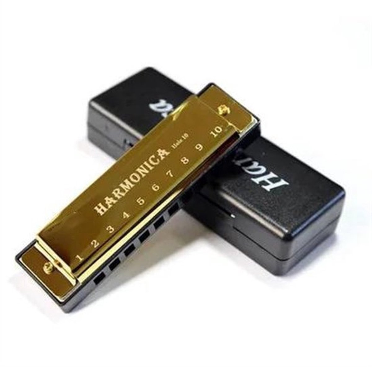 Professionele mondharmonica 10-gats toonsoort C Blues mondharmonica Educatief muziekinstrument met koffer Beginnersles cadeau
