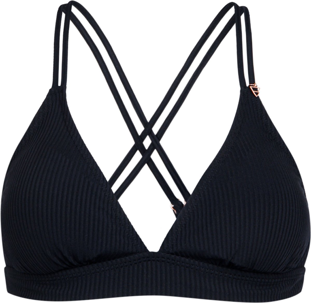 Brunotti Delphinia-Rib Bikini Topje Dames Bralette Bikini Top 40 Zwart