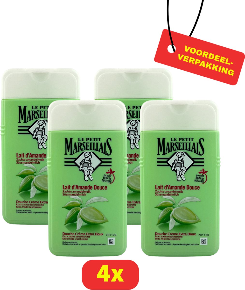 Le Petit Marseillais - bio douchegel - voedende douchecrème met amandelmelk - 2x - Voordeelverpakking!