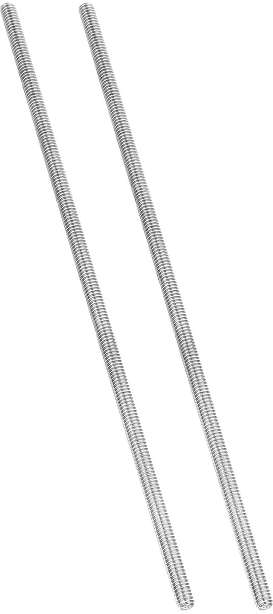 5/16"-18 UNC Volledig Gewinde Staalstaaf RVS 304 - 2 Stuks - Lange 25.5cm - Rechte Draad Schroef voor Bouten - Ankers - Klemmen - Haken - U-Bouten