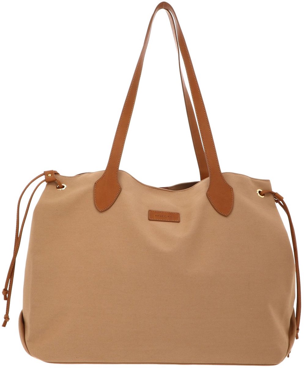 ROECKL shopper Miami Canvas Shopper Cork Lichtbruin