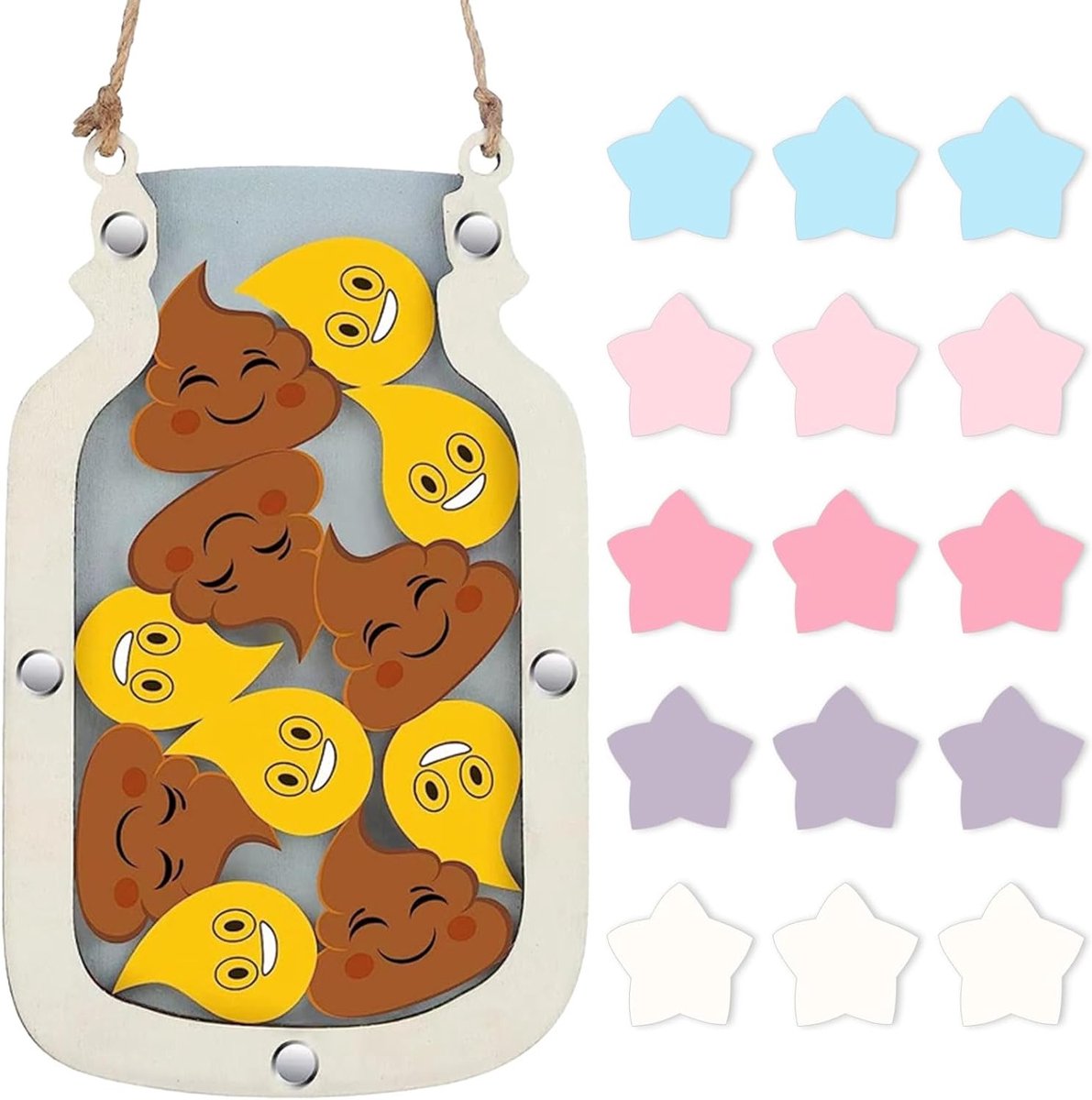 Persoonlijke Sterbeloning Glas voor Kinderen - Potty Training, Klaskamer & Thuis - Gedragsbeloningssysteem voor Jongens en Meisjes, Beloningspot voor Positief Gedrag