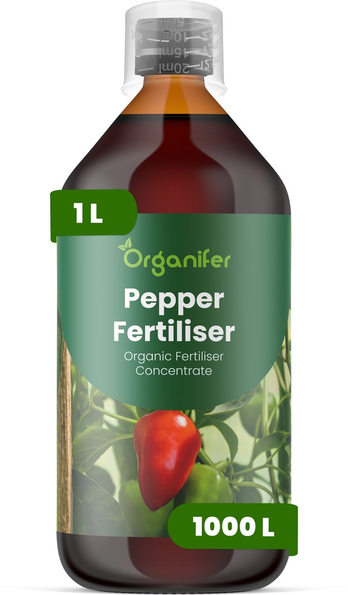 Vloeibare Meststof Voor Paprikamest 1 L Voor 1000 L - Npk Ondersteunt Krachtige Vroege Groei En Een Sterke Plantstructuur - Versterkt De Bloei En Verhoogt De Vruchtzetting - Bevordert Langdurige Productiviteit En Iniforme Oogsten - Organifer