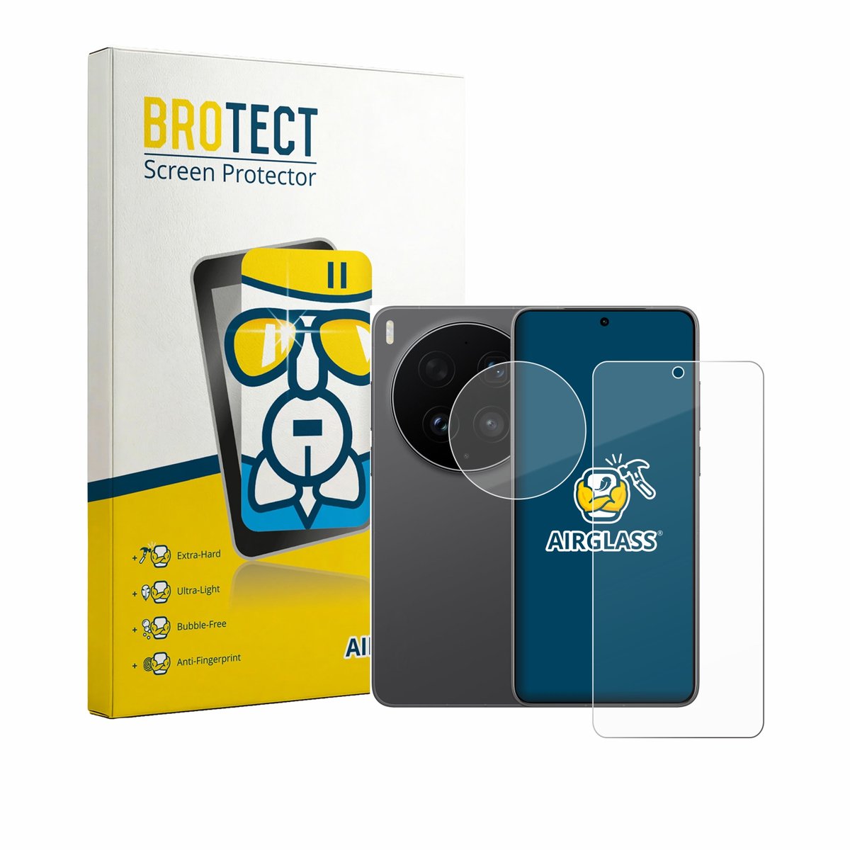 Screenprotector voor Vivo X300 Ultra (Voor+Camera) Beschermglas transparant