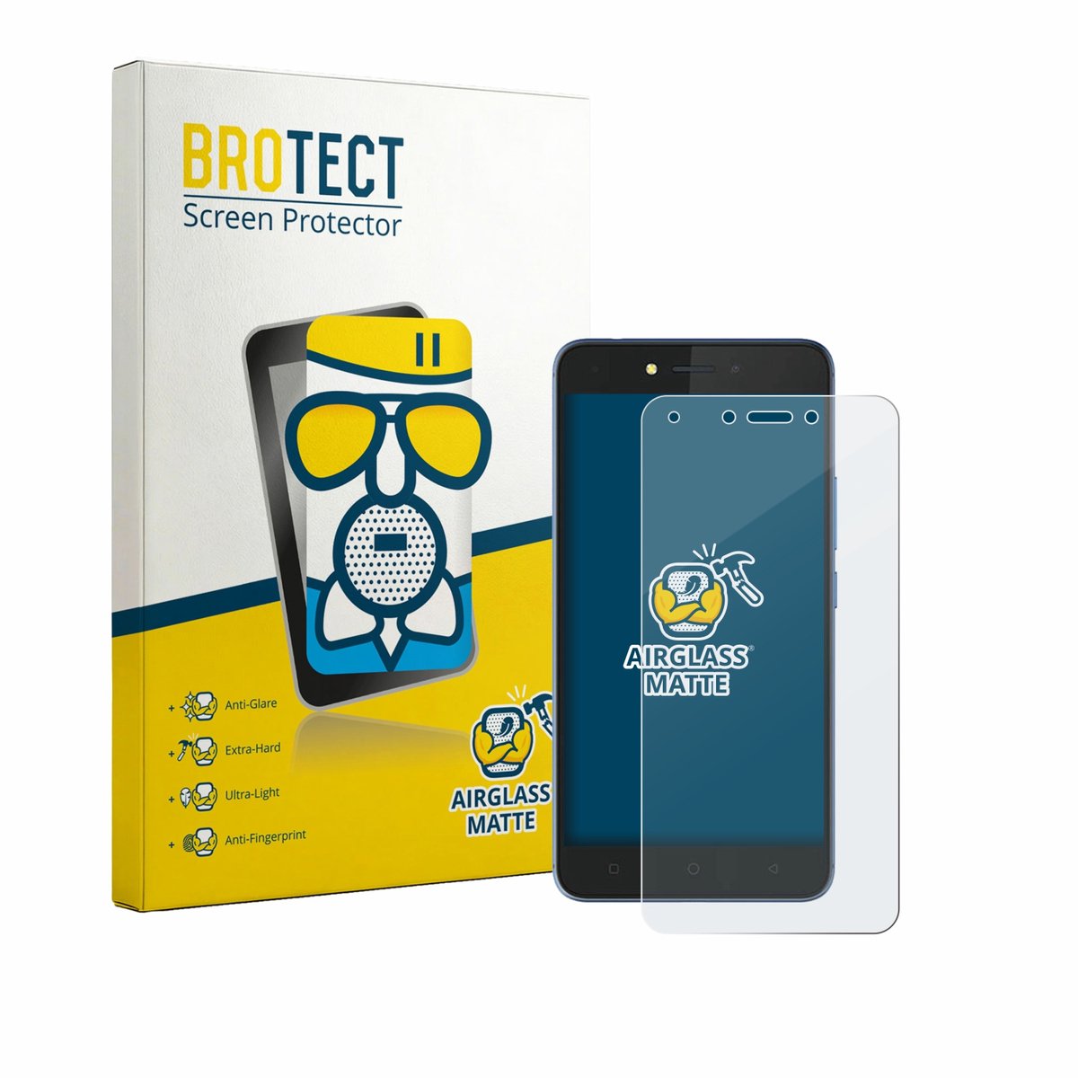 BROTECT - Screenprotector voor Tecno Pouvoir 1 - Folie Beschermfolie Beschermglas matte