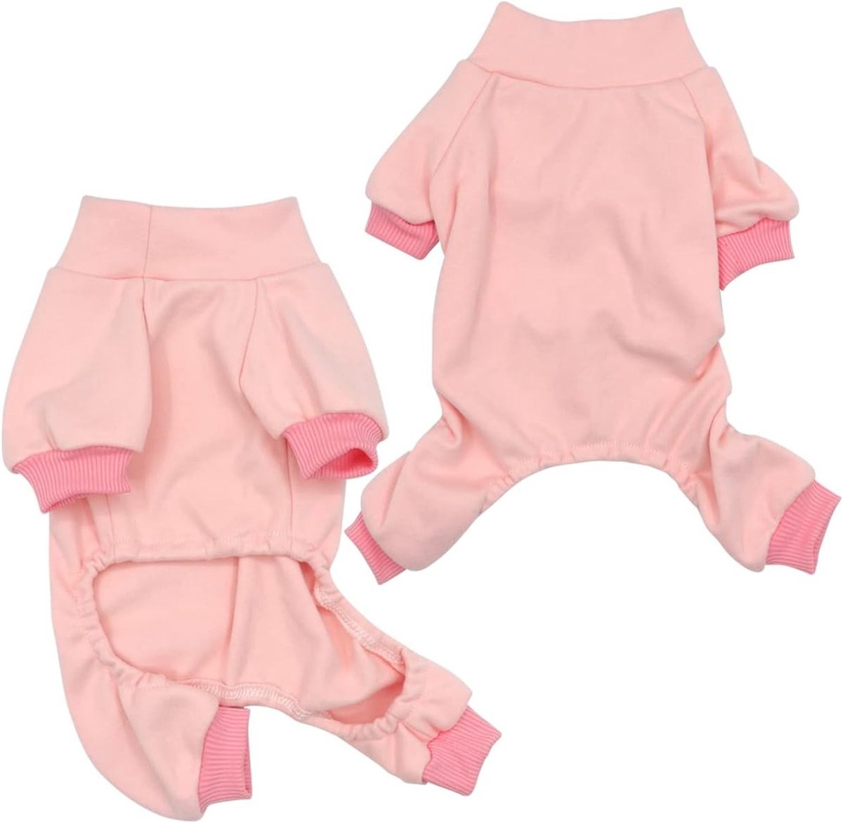 Zachte Katoenen Pyjama's voor Honden, Elastisch en Gemakkelijk aan te Trekken, Geschikt voor Kleine en Middelgrote Honden (Roze, XXL)