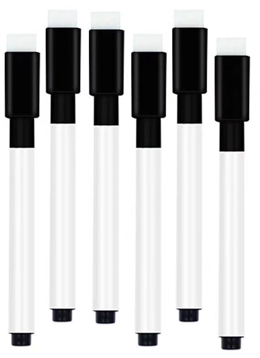 Set van 30whiteboardmarkers - whiteboard stiften - whiteboardmarkers - - Met wisserdop - Magnetisch - Geschikt voor school/kantoor/bedrijf - Kunststof - Zwart