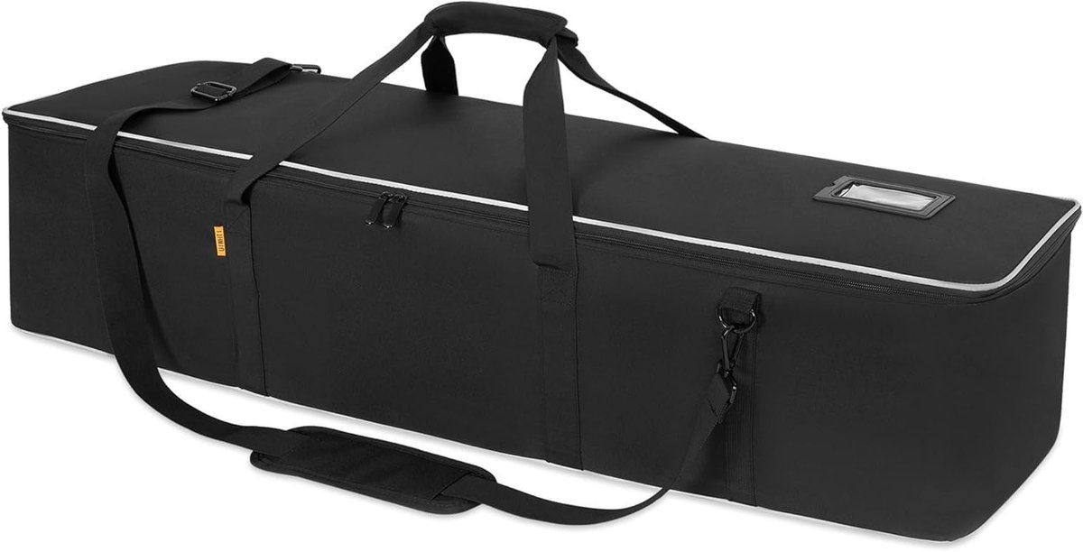 Multifunctionele Stand Bag voor Lampen, Speakers, Camera's en Microfoonstands - Robuust en Handig, Zwart (A), M-104x20x20 cm