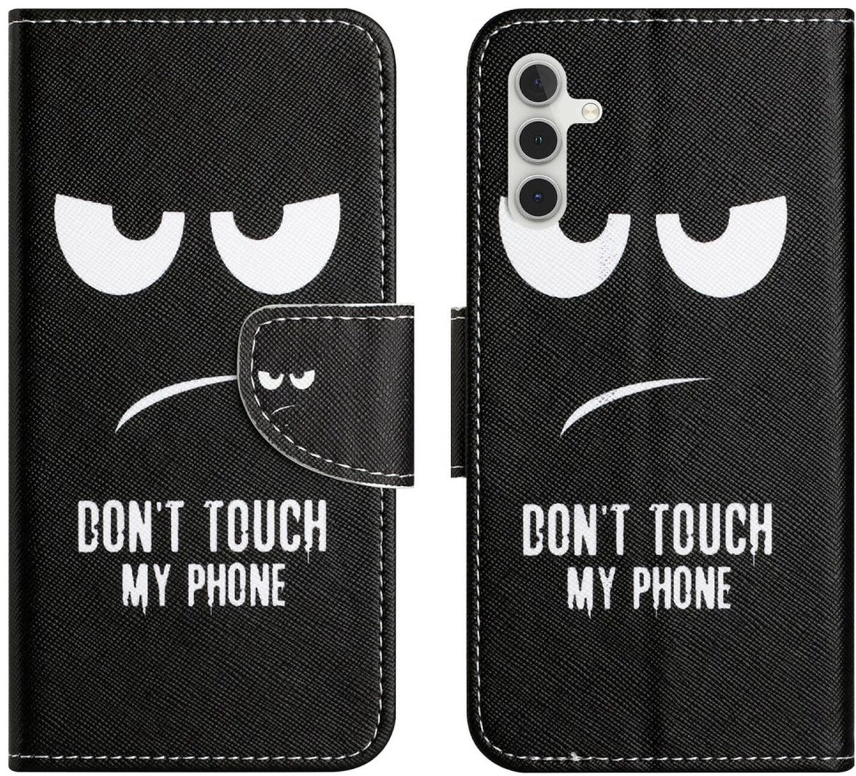 Hoesje Geschikt voor Samsung Galaxy A26 - Print Book Case met Pasjeshouder - Standaard - Magneet Sluiting - Don't Touch