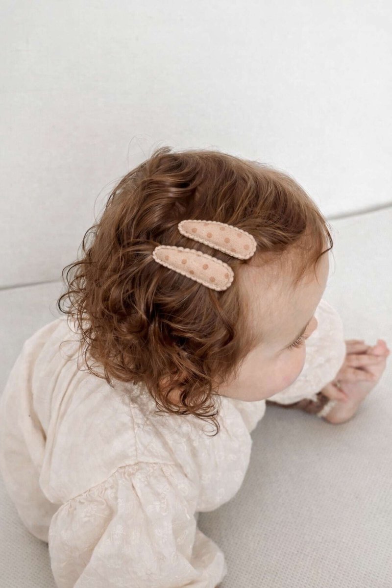 Mrs Ertha Haarclips - Blush Dots