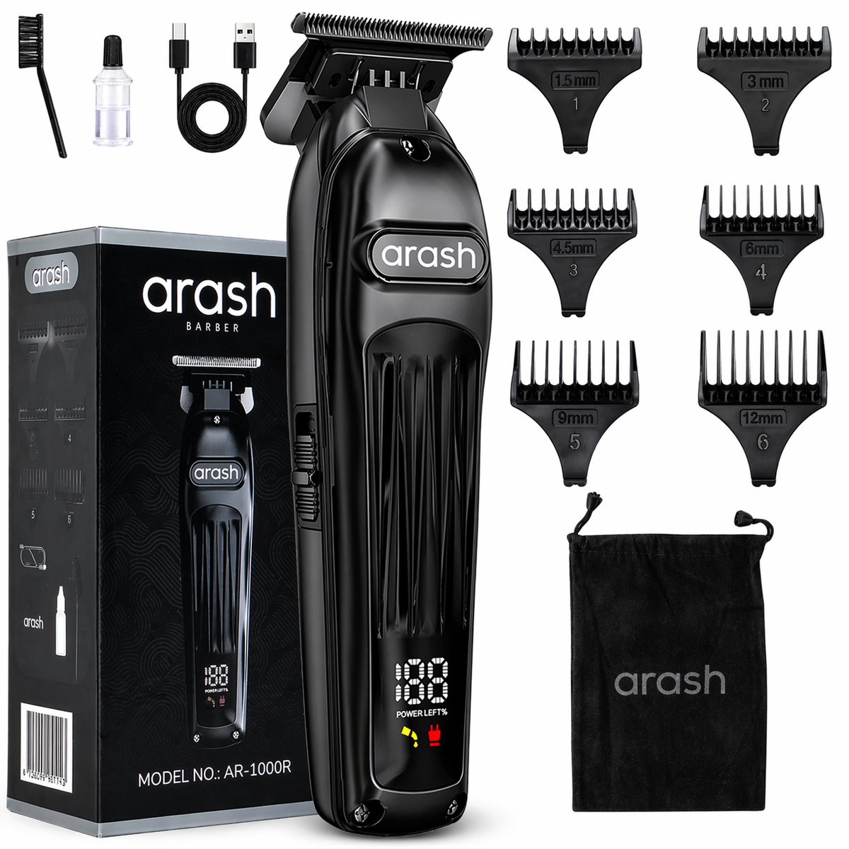 arash® Tondeuse Mannen - Baardtrimmer Mannen Pro - Trimmer Mannen – Haartrimmer - Trimapparaat - Multigroomer