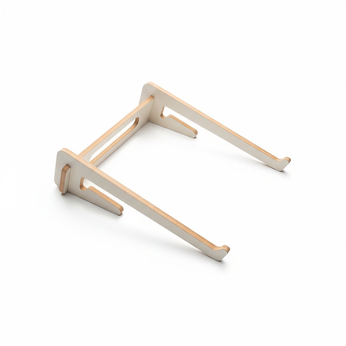 3-Delige Houten Laptopstandaard | Demontabele Laptopverhoger | Ergonomisch | Grijs | MDF | 30x27x9 cm