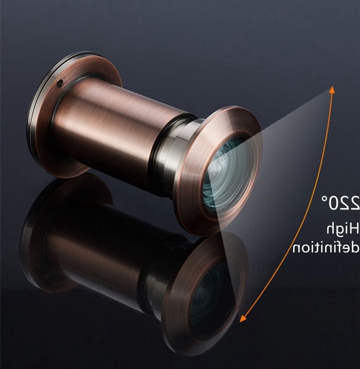 Privacy Screen Deurviewer met 220 Graden Hoek, Veiligheid Peek Peephole en Optisch Glas voor Verbeterde Beveiliging