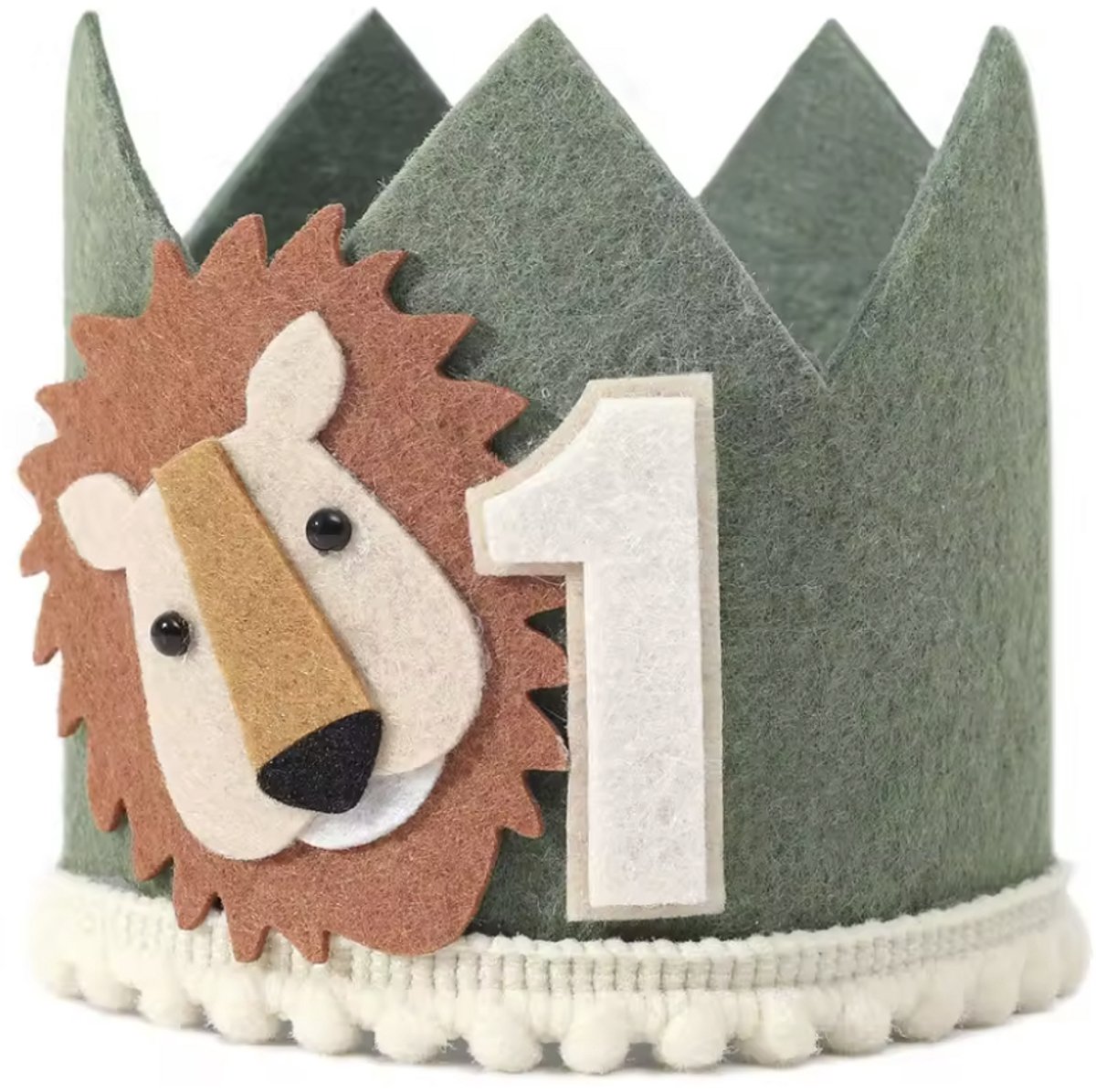 Verjaardag Feest Muts - 1 Jaar - Thema: Jungle / Dieren - Birthday - Verjaardag Hoedje - Jongens & Meisjes - Baby 1 Jaar - Cakesmash - Verjaardag Outfit - Feestversiering - Verjaardag Feestmuts / Feesthoed - Fotoshoot Een Jaar - Eerste Verjaardag