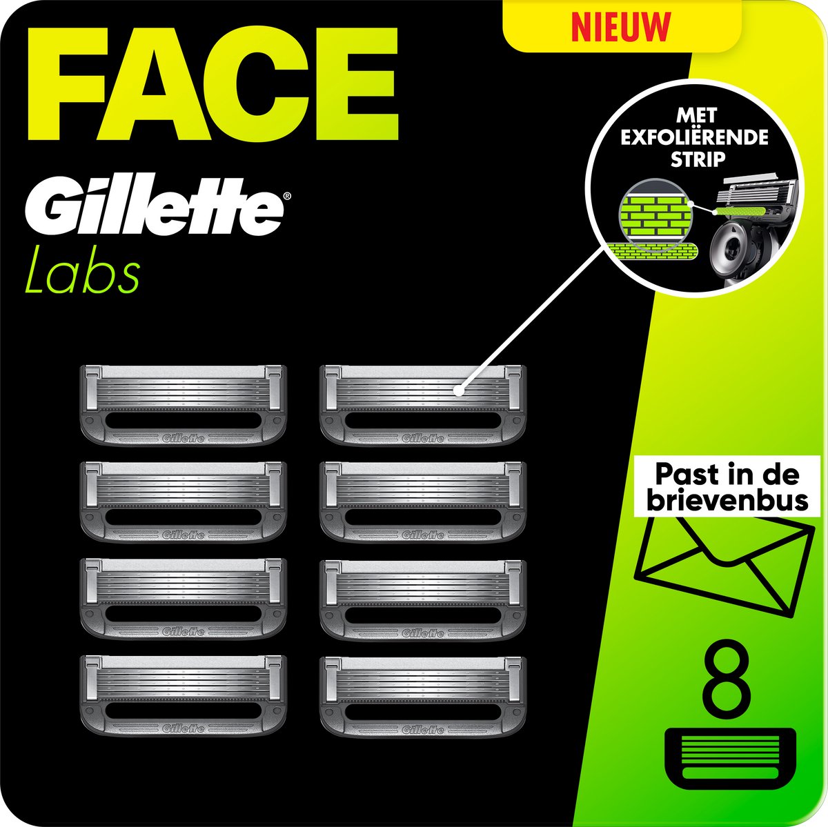 Bol.com Gillette Labs Scheermesjes - 8 stuks aanbieding