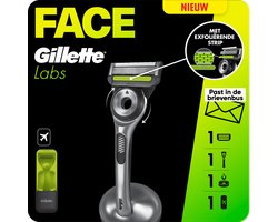 GilletteLabs voor Mannen - van de makers van Gillette Fusion - Handvat + 1 Scheermesje + 1 Magnetische houder + 1 Reisetui