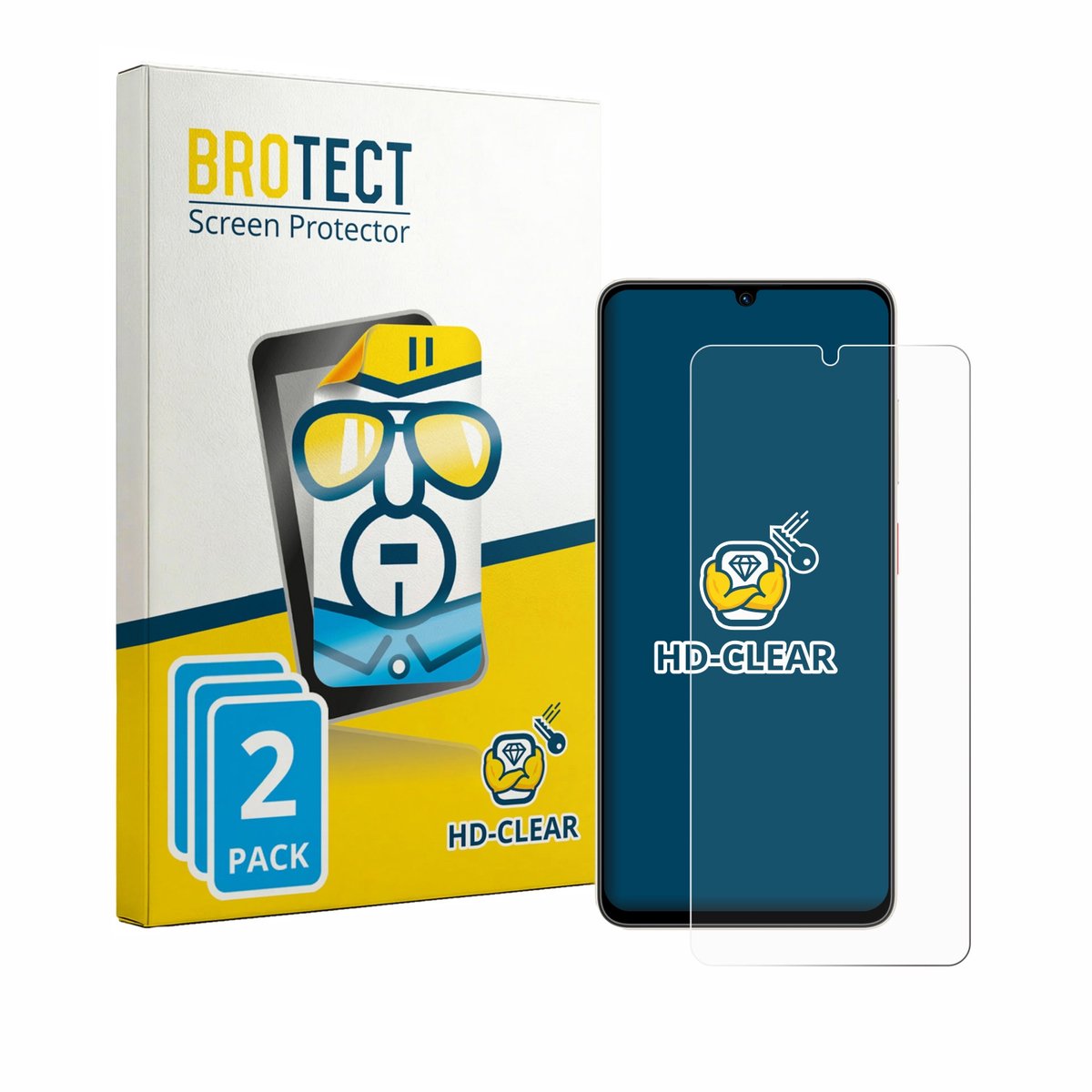 BROTECT - Screenprotector voor ZTE Blade A56 - Folie Beschermfolie transparant 2 Stuks