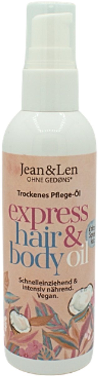 Jean&Len Verzorgingsolie - Express Haar- & lichaamsolie | 1x 100ml - Kokos & Sandelhout | Verzorgingsspray - Vegan