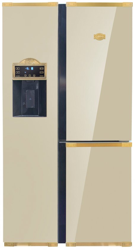 Kaiser KS 90300 ElfAD Bio ivoorkleurige retro side-by-side koelkast 538L No Frost Fresh ICE LED