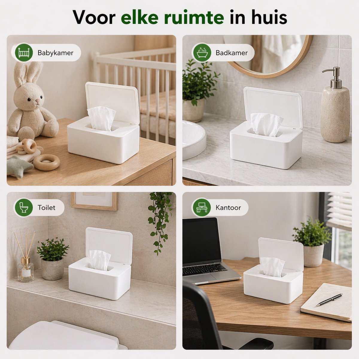 Houder voor vochtige doekjes in de badkamer -Houder voor vochtige toiletpapier -Houder