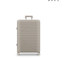 MRKA® Vienna - Reiskoffer Large (L) - Taupe - Koffers - Koffer - Grote Koffer - Koffer Groot - Ruimbagage - Suitcase - Valies - Polypropyleen Koffer - Lichtgewicht - TSA Slot - Cijferslot - 360° Wielen - Koffer 20 KG Bagage - 70x48x28cm – 94 Liter
