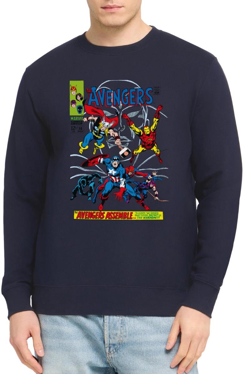 Avengers Assemble Comic Stripmotief Sweater Heren