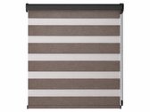 Duo rolgordijn 90x220 cm – Madecostore Must Collection – lichtdoorlatend & verduisterend (tamisant/voile) – verstelbaar – bruin