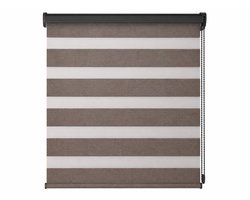 Duo rolgordijn 90x220 cm – Madecostore Must Collection – lichtdoorlatend & verduisterend (tamisant/voile) – verstelbaar – bruin