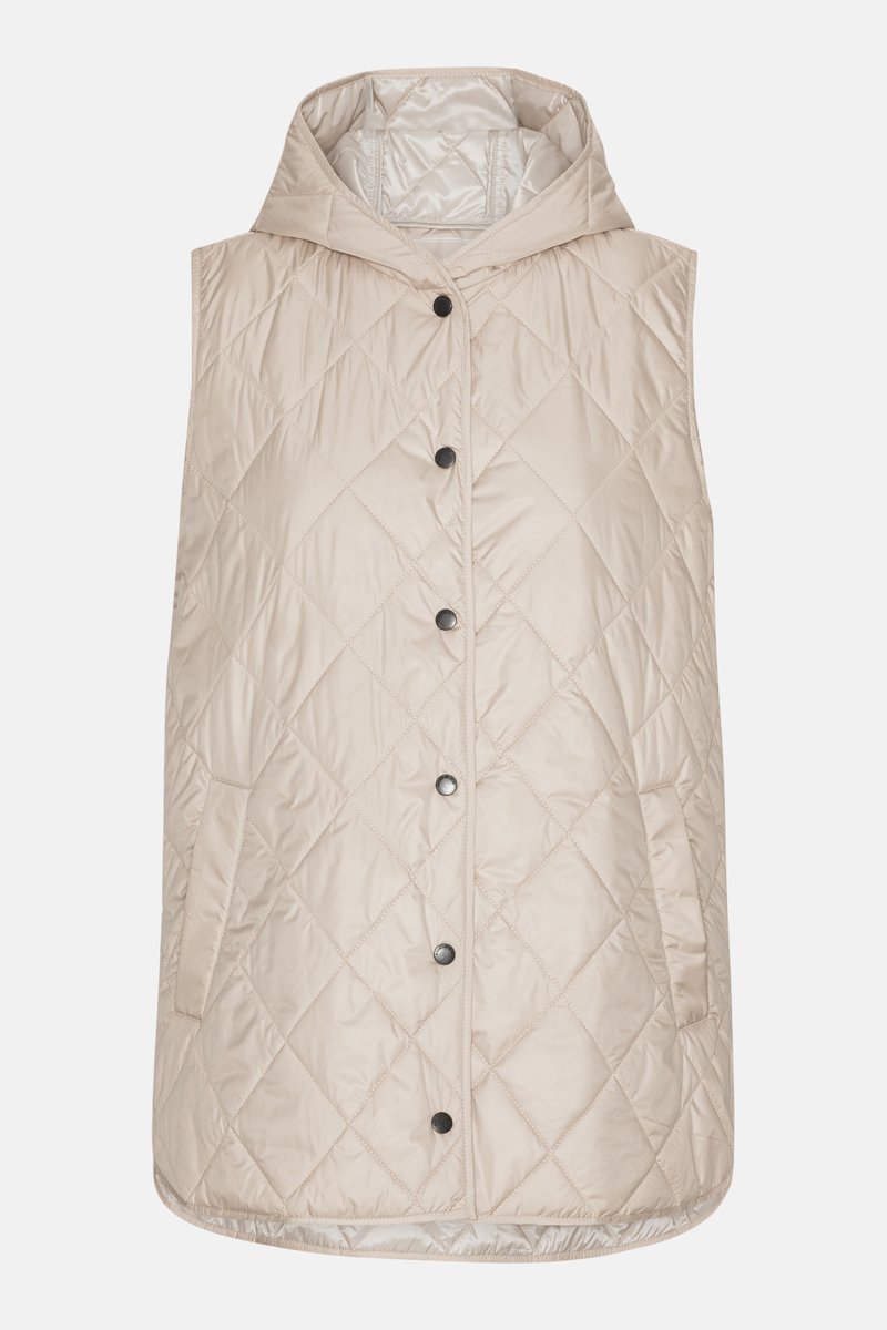 Lang Gewatteerd Vest BEAT02 Camel