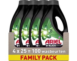 Ariel Wasmiddel +Zwart Bescherming - 4 x 25 Wasbeurten