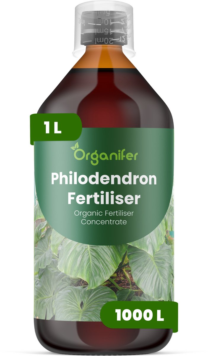 Vloeibare Meststof Voor Philodendron 1 L Voor 1000 L - Npk 2-1-8 - Stimuleert Weelderige Bladgroei En Levendige Bladkleur - Versterkt Stengels Voor Opgaande En Hangende Soorten - Verhoogt De Algehele Stressbestendigheid Binnenshuis - Organifer