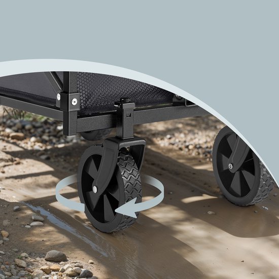 SONGMICS GFW909G01 - Opvouwbare Bolderkar - Met Handgreep en 4 Wielen - Voor Buiten en Tuin van Merkloos — afbeelding 2