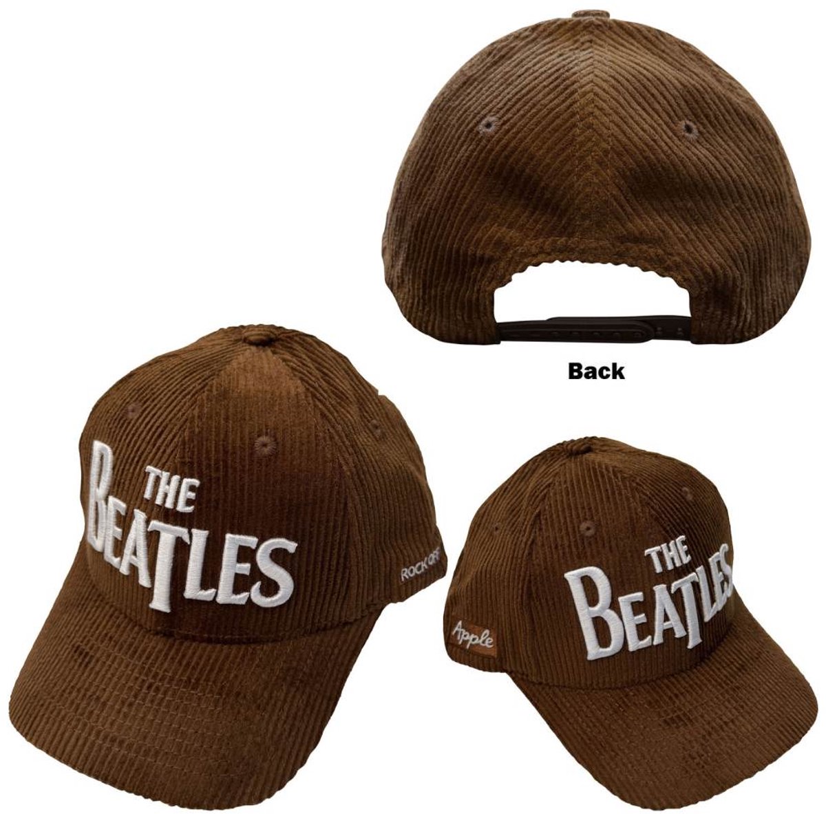 The Beatles - Drop T Logo & Apple Corduroy Baseball pet - Bruin