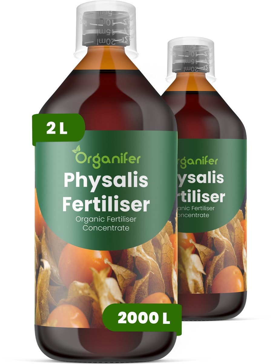 Vloeibare Meststof Voor Physalis 2X1 L Voor 2000 L - Npk 2-1-8 - Gelijkmatige Groei - Compacte Plantstructuur - Betrouwbare Vruchtzetting - Vruchtstevigheid - Sterk Wortelstelsel - Hittebestendig - Continue Vruchtproductie - Organifer