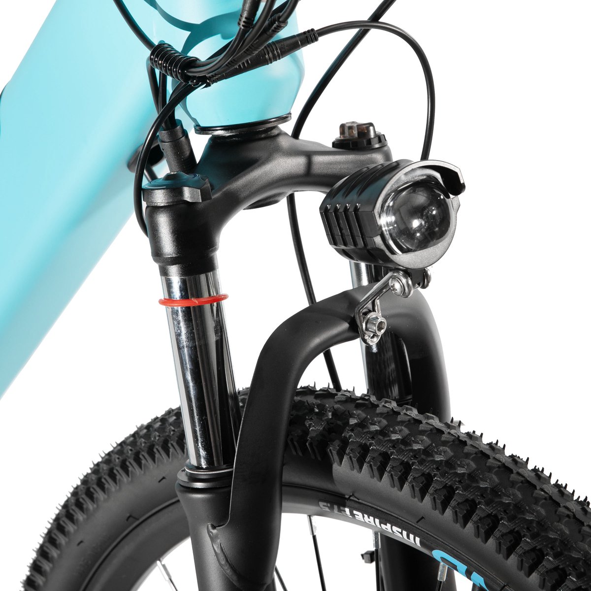 Hiland Spokane Elektrische Mountainbike - 27.5 Inch - Full Suspension - 250W Motor - Shimano 7 Versnellingen - Mechanische Schijfremmen - Blauw thumbnail 5