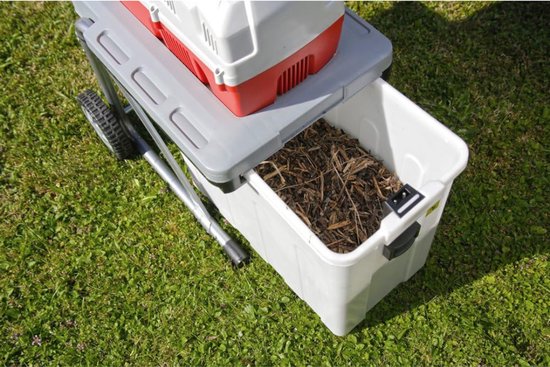 RUX® Professionele Hakselaar Versnipperaar - Hakselaar Electrisch 60L - Takken Versnipperaar Hakselaar - 3000W - Max, Ø44mm - Incl, Wielen, Opvangzak, Duurzame Draaimessen - Heggen, Bomen en Haag -Tuinonderhoud - Grijs- 53cm x 36cm x 93cm van Rux — afbeelding 3