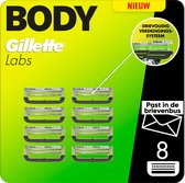 Lames de rasage GilletteLabs Body + Intimate - 8 pièces - de Gillette