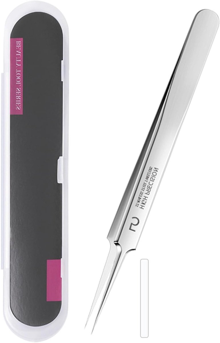 Effectieve Blackhead Remover Set met Pincet en Accessoires voor het Verwijderen van Mee-eters, Puistjes en Onzuiverheden in een Handige Opbergdoos