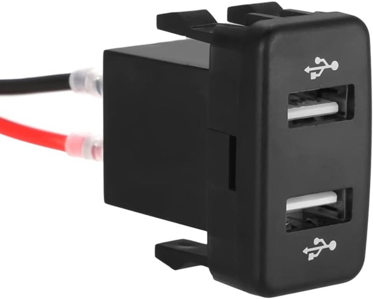 Dual USB Oplaadadapter voor Auto, 12V Voertuig Lader met 2 USB Poorten voor Snelladen en Compatibiliteit met Meerdere Apparaten