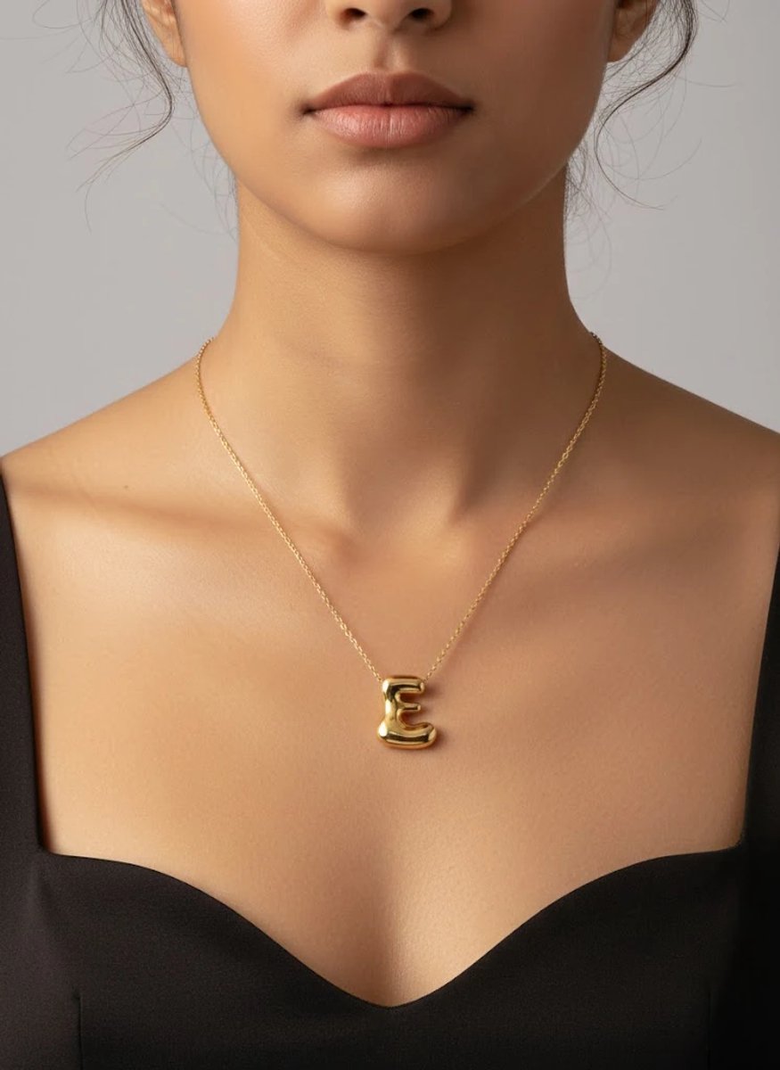 Dorvina 316L Staal Verkleurt Niet Hypoallergeen Duurzaam Sieraad Goudkleurig Balon Model Letter E Letter Dames Ketting