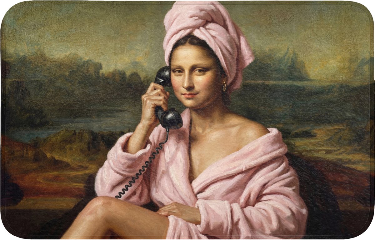 WC mat 80x50 cm - Antislip - Mona - Klassiek - Roze - Toiletmat - Vloermat - Douchemat - T