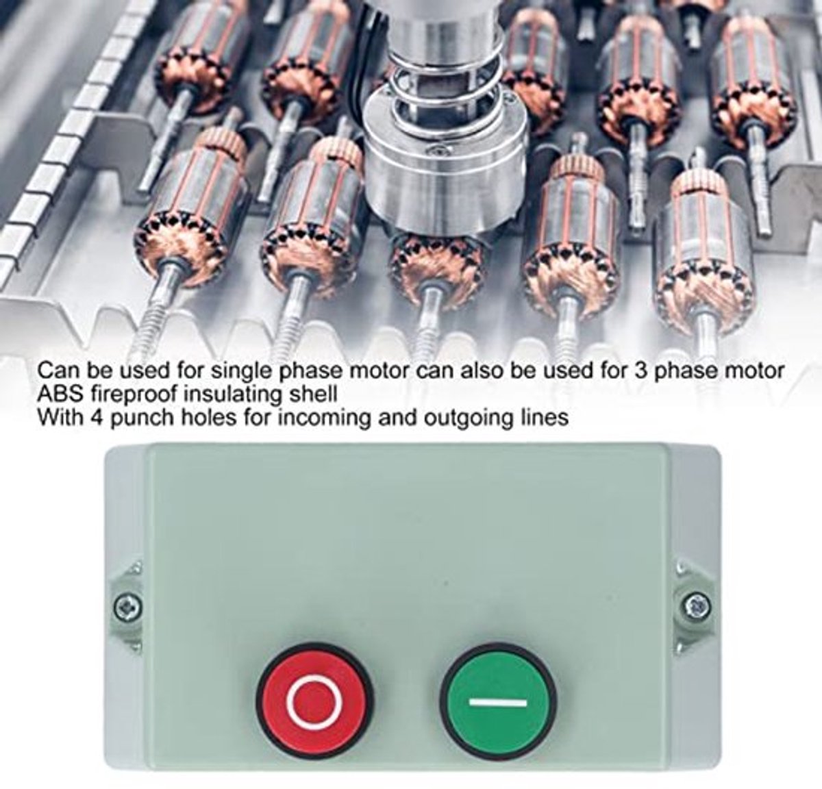 LE1D09M7 Magnetische Starterregeling voor Elektrische Motor, Eenfase 220 230V 7A 3 Fase 380 400V 10A Magnetische Starter Aan Uit Schakelaar Elektrische Motorstarter