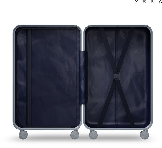 MRKA® Vienna - Reiskoffer Medium (M) - Grijs - Koffers - Koffer - Koffer Groot - Koffer Ruimbagage - Koffer Medium - Koffer 20 KG - Suitcase - Valies - Polypropyleen Koffer - Lichtgewicht - TSA Slot - Cijferslot - 360° Wielen - 60x42x24cm – 60 Liter