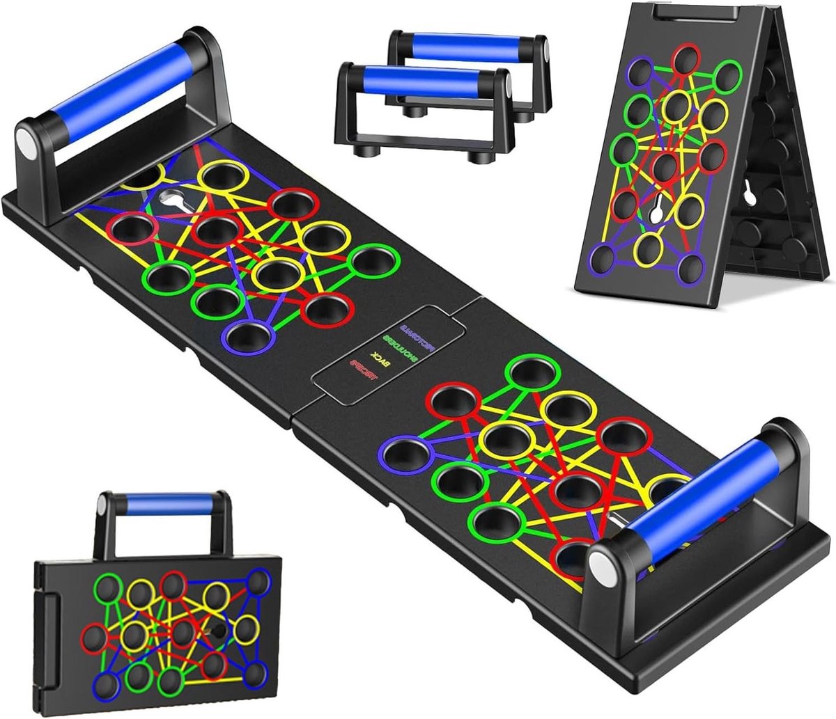 Multifunctioneel 24-in-1 Push Up Board voor Thuis Fitness, Draagbaar en Opvouwbaar, Ideaal voor Spiertraining en Krachttraining