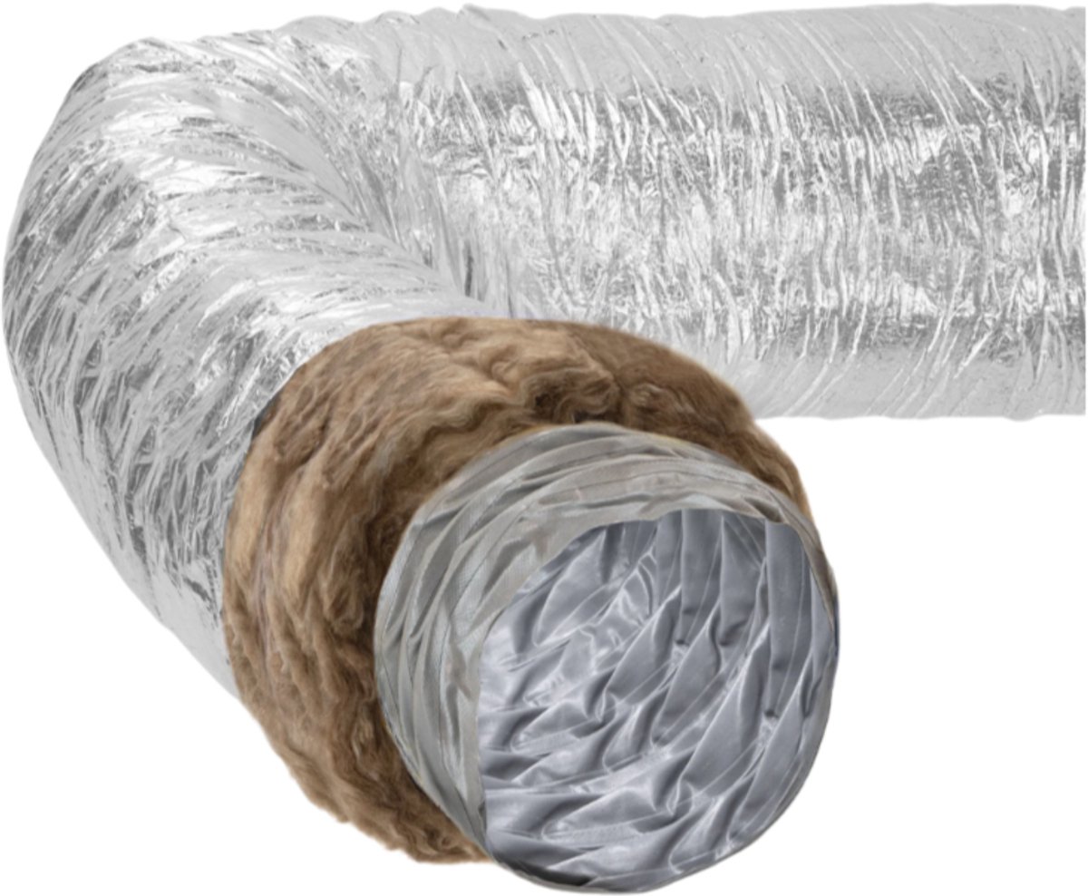 Panflex ventilatieslang kunststof, thermisch geisoleerd en dampdicht, 125mm - 10 meter (301.125.10.01)